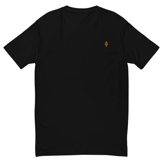 Minimalist Embroidered Gym Tee Gold